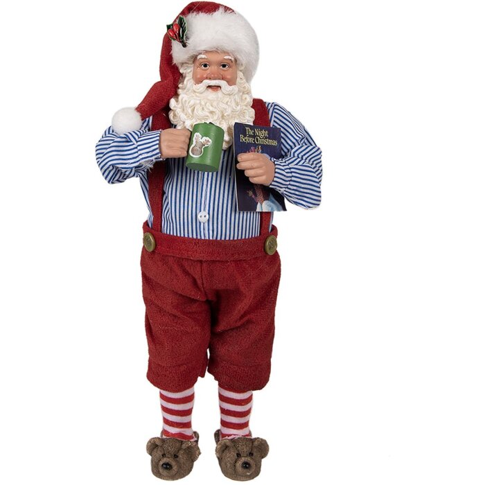 Clayre & Eef 65234 Décorations de Noël Père Noël rouge 16x8x28 cm