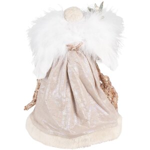 Clayre & Eef 65261 Décoration Ange Beige Rose 21x12x35 cm Décoration de Noël