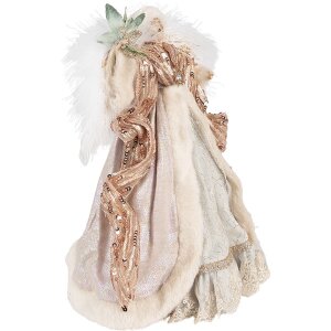 Clayre & Eef 65261 Décoration Ange Beige Rose 21x12x35 cm Décoration de Noël