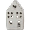 Clayre & Eef 6CE1588S Porte-bougie à chauffe-plat Noël Petite maison Beige 7x6x11 cm