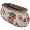 Clayre & Eef 6CE1603S Pot de fleurs pour lintérieur Rose Beige 18x7x7 cm