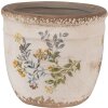 Clayre & Eef 6CE1607S Pot de fleurs pour intérieur Beige Jaune Ø 13x11 cm