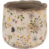 Clayre & Eef 6CE1610S Pot de fleurs pour intérieur Beige Jaune Ø 14x12 cm