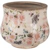 Clayre & Eef 6CE1612M Pot de fleurs pour intérieur Beige Rose Ø 18x15 cm