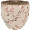 Clayre & Eef 6CE1615L Pot de fleurs pour intérieur Beige Rose Ø 18x17 cm