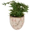 Clayre & Eef 6CE1615L Pot de fleurs pour intérieur Beige Rose Ø 18x17 cm