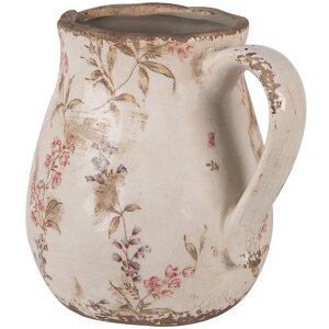 Clayre & Eef 6CE1616M Pichet décoratif Beige Rose 17x13x16 cm