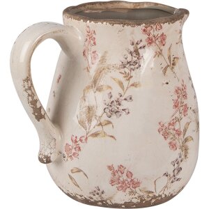 Clayre & Eef 6CE1616M Pichet décoratif Beige Rose 17x13x16 cm