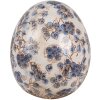 Clayre & Eef 6CE1620S Œuf décoratif Beige Bleu Ø 9x12 cm Céramique style rustique