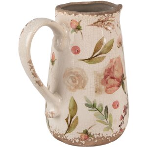 Clayre & Eef 6CE1624M Pichet décoratif Beige Rose 17x12x18 cm