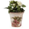 Clayre & Eef 6CE1627S Pot de fleurs pour intérieur Beige Rose Ø 9x8 cm