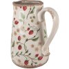Clayre & Eef 6CE1633L Pichet décoratif Beige Rouge Céramique 21x15x23 cm style rustique