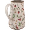 Clayre & Eef 6CE1633L Pichet décoratif Beige Rouge Céramique 21x15x23 cm style rustique