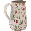 Clayre & Eef 6CE1633M Pichet décoratif Beige Rouge 17x12x18 cm