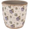 Clayre & Eef 6CE1638L Pot de fleurs pour intérieur Beige Bleu Ø 16x16 cm