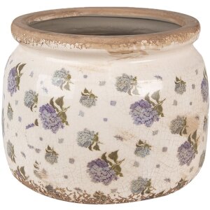 Clayre & Eef 6CE1639L Pot de fleurs Beige Bleu...