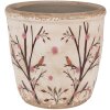 Clayre & Eef 6CE1641M Pot de fleurs pour intérieur Beige Marron Ø 14x13 cm