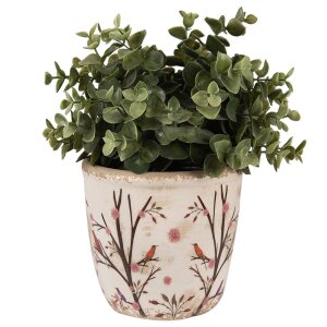 Clayre & Eef 6CE1641S Pot de fleurs pour intérieur Beige Marron Ø 13x12 cm