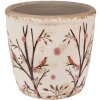 Clayre & Eef 6CE1641S Pot de fleurs pour intérieur Beige Marron Ø 13x12 cm