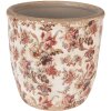 Clayre & Eef 6CE1649L Pot de fleurs pour intérieur Beige Rose Ø 16x16 cm