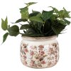 Clayre & Eef 6CE1650L Pot de fleurs pour intérieur Beige Rose Ø 20x15 cm