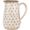 Clayre & Eef 6CE1654M Pichet décoratif Beige Noir 16x12x18 cm