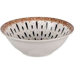 Clayre & Eef 6CEBO0062 Bol de soupe blanc noir...
