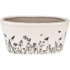 Clayre & Eef 6CEFAF0003M Pot de fleurs pour intérieur Beige Noir 23x11x11 cm