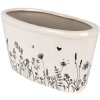 Clayre & Eef 6CEFAF0003M Pot de fleurs pour intérieur Beige Noir 23x11x11 cm