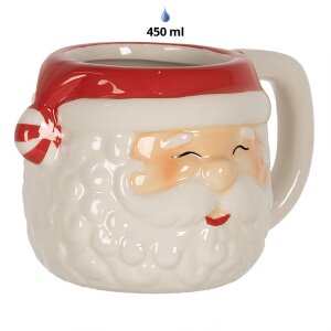 Clayre & Eef 6CEMU0133 Mug Blanc Rouge 15x11x9 cm -...
