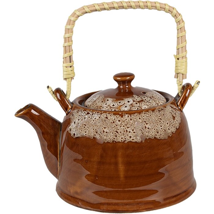 Clayre & Eef 6CETE0139 Théière marron Ø 14x12 cm - 750 ml
