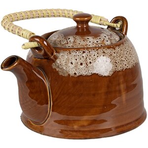 Clayre & Eef 6CETE0139 Théière marron Ø 14x12 cm - 750 ml
