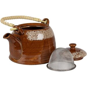 Clayre & Eef 6CETE0139 Théière marron Ø 14x12 cm - 750 ml
