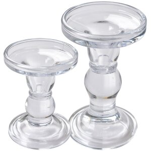 Clayre & Eef 6GL4403 Bougeoir Couronne Transparent...