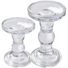 Clayre & Eef 6GL4403 Bougeoir Couronne Transparent Ø 8x14 cm