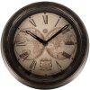 Clayre & Eef 6KL0801 Horloge murale Marron Beige Ø 23x5 cm - 1xAA