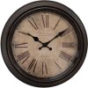 Clayre & Eef 6KL0808 Horloge murale Marron Ø 29x5 cm - 1xAA