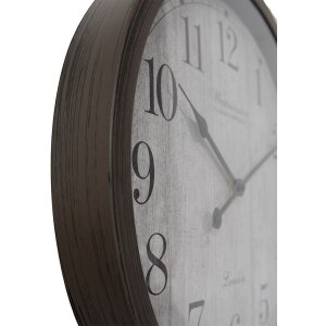 Clayre & Eef 6KL0811 Horloge murale Marron Gris Ø 40x4 cm - 1xAA
