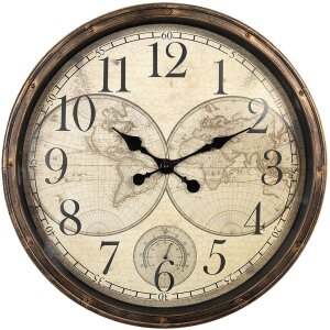 Clayre & Eef 6KL0813 Horloge murale Marron Beige...
