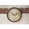 Clayre & Eef 6KL0813 Horloge murale Marron Beige Ø 50x5 cm - 1xAA