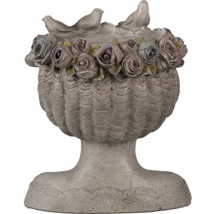 Clayre & Eef 6PR3896 Pot de fleurs pour intérieur Gris 22x20x26 cm
