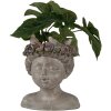 Clayre & Eef 6PR3896 Pot de fleurs pour intérieur Gris 22x20x26 cm