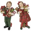 Clayre & Eef 6PR3920 Décoration Enfants Rouge, Vert 7x6x13 - 7x5x13 cm (2 pièces)