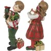 Clayre & Eef 6PR3920 Décoration Enfants Rouge, Vert 7x6x13 - 7x5x13 cm (2 pièces)