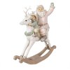 Clayre & Eef 6PR3939 Père Noël rose 21x8x23 cm Figurine décorative en polyrésine