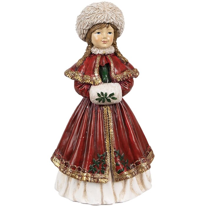 Clayre & Eef 6PR3943 Décoration fille rouge 9x7x17 cm