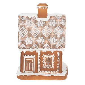 Clayre & Eef 6PR3974 Décoration Maison avec LED Marron 13x13x18 cm- 3xAAA