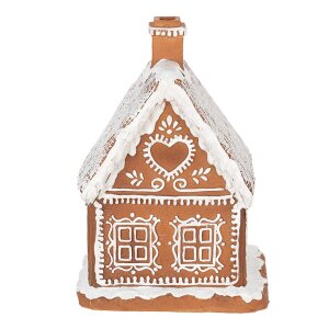 Clayre & Eef 6PR3974 Décoration Maison avec LED Marron 13x13x18 cm- 3xAAA