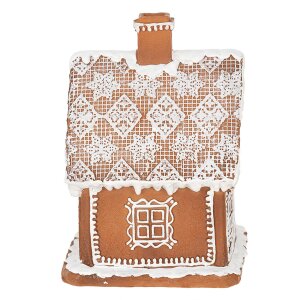 Clayre & Eef 6PR3974 Décoration Maison avec LED Marron 13x13x18 cm- 3xAAA