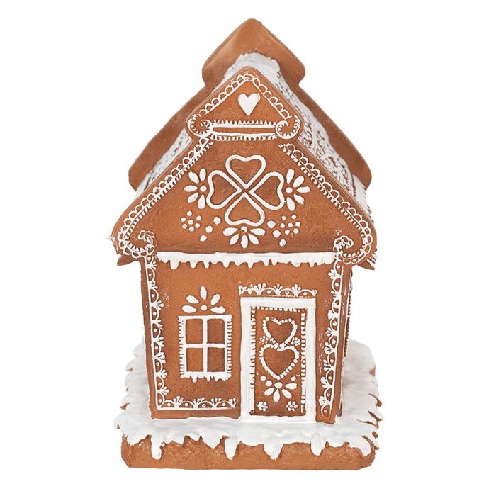 Clayre & Eef 6PR3975 Décoration Maison avec LED Marron 15x12x17 cm- 3xAAA